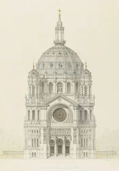 Church of Saint Augustin, Paris, elevation of the main facade